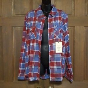 Blue Age Originals 3x Flannel Plaid Button Down